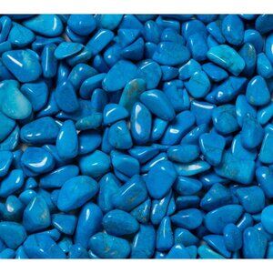 1/4 lb Tumbled Blue Turquoise Howlite Gemstone Crystals 20-50 Stone Specimens